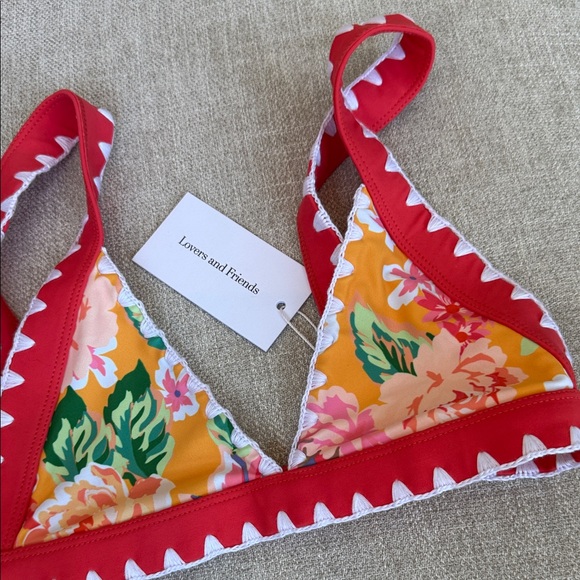 Adrift swim Top & bottom in Tangerine Floral NWT - Picture 5 of 8